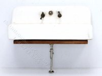 (image for) Miniature Handmade Porcelain Vintage Sink for Dollhouses