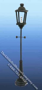 (image for) Dollhouse Scale Model 12V Black Outdoor Lamp