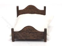 (image for) 1:24 Scale Miniature Bed by Michael Mortimer for Dollhouses