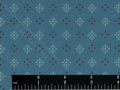 (image for) Blue Snowflake/Flower Pattern Miniature Wallpaper for Dollhouses