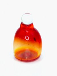 (image for) Miniature Red-Orange Glass Decanter by Gerd Felka