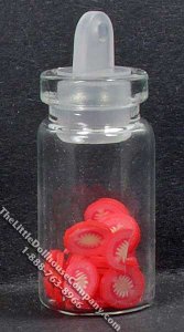 (image for) Miniature Sliced Pink Kiwi in a Jar for Dollhouses