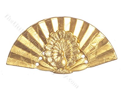 (image for) Miniature Brass Finish Peacock Fireplace Screen