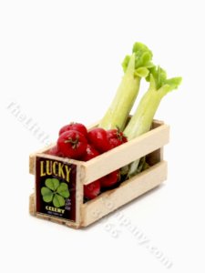 (image for) Miniature Celery and Tomato Crate by Gail Wise