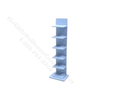 (image for) Miniature Tall Book Tower Shelf in Blue by PRD Miniatures
