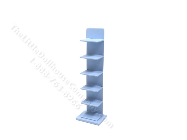 (image for) Miniature Tall Book Tower Shelf in Blue by PRD Miniatures