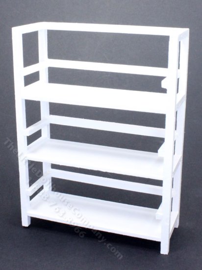 (image for) Miniature White Shelf Unit for Dollhouses