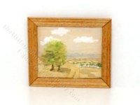 (image for) Miniature Country Road Landscape Painting for Dollhouses