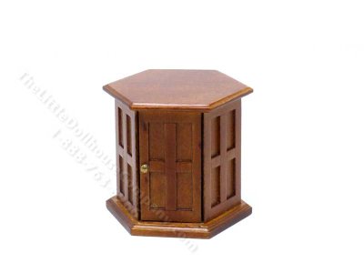 (image for) Miniature Walnut End Table for Dollhouses