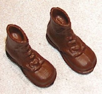 (image for) Miniature Boots, Work, Brown for Dollhouses