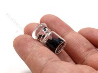 (image for) Miniature Glass Jar of Coal for Dollhouses