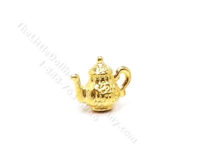 (image for) Dollhouse Miniature Golden Teapot