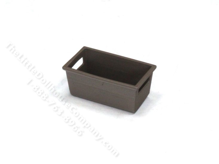 (image for) Miniature Brown Storage Bin for Dollhouses