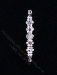 (image for) Purple and Clear Crystal Ladies Watch by Sun Lemmens