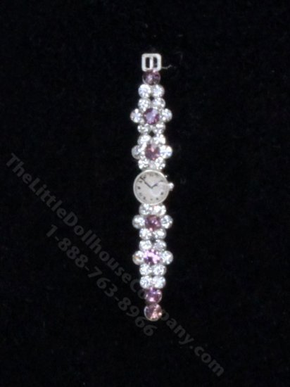 (image for) Purple and Clear Crystal Ladies Watch by Sun Lemmens