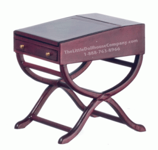 (image for) Miniature Mahogany British Explorers Desk for Dollhouses