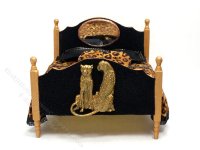 (image for) Miniature 20s Leopard Bedroom Set (3pcs) for Dollhouses