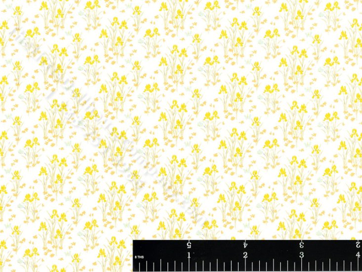 (image for) Mini Iris Wallpaper for Dollhouses - Yellow
