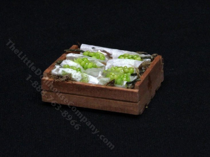 (image for) Miniature Crate of Green Grapes for Dollhouses