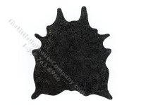 (image for) Miniature Black Pony Print Hide Rug by PRD Miniatures