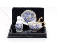 (image for) Miniature Blue Onion - Condiment Set For Dollhouses