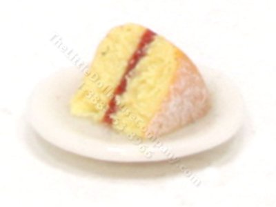 (image for) 1:24 Scale Slice of Sponge on a Plate By Charlotte Willmott