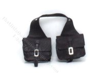 (image for) Handmade Miniature Saddle Bags for Dollhouses - Black