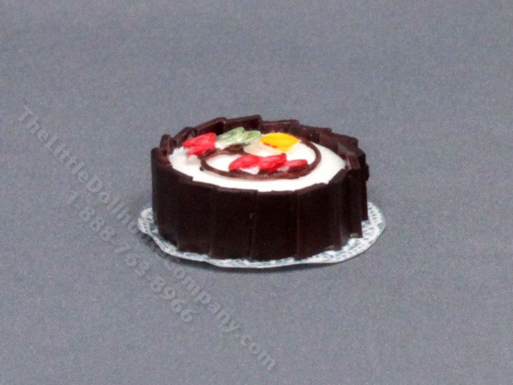 (image for) Miniature Fruit Chocolate Cake for Dollhouses
