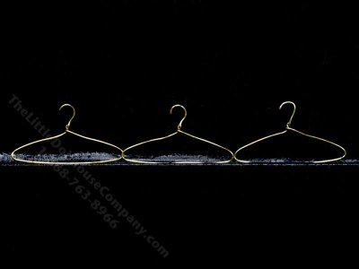 (image for) Miniature Wire Coat Hangers for Dollhouses (3/pkg)