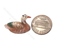 (image for) Vintage Miniature Wooden Bar Headed Goose for Dollhouses