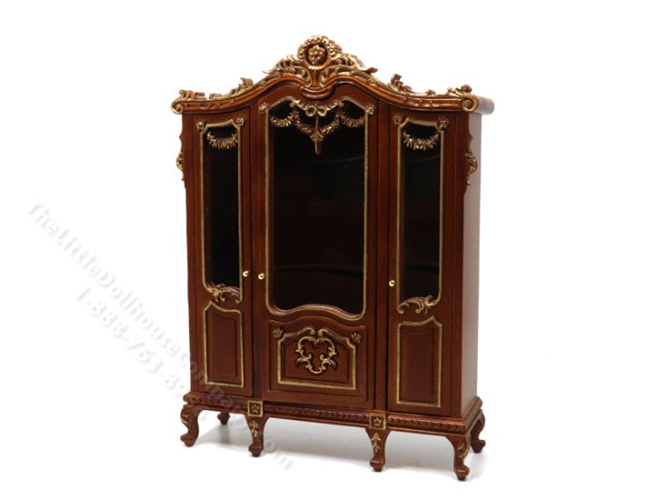 (image for) Miniature Mirrored Armoire Wardrobe - Walnut