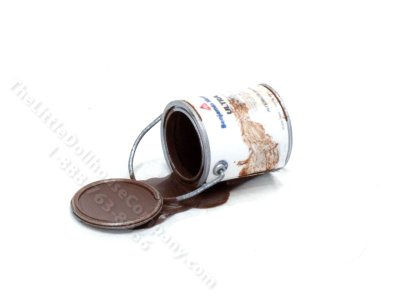 (image for) Miniature Spilled Paint Can for Dollhouses - Brown
