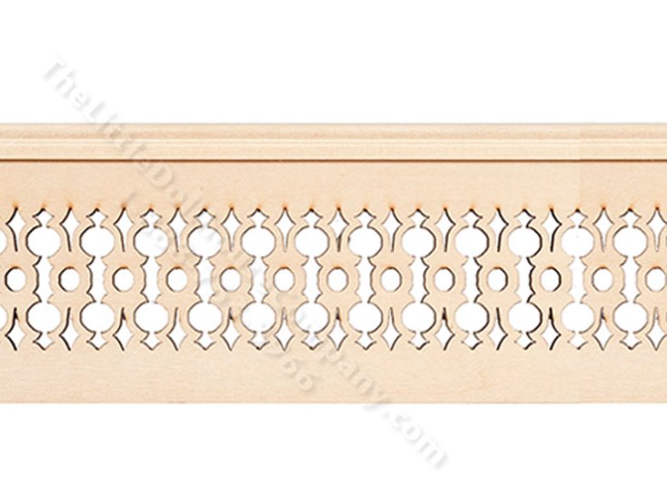 (image for) Miniature Ornate Circular Pattern Porch Rail for Dollhouses