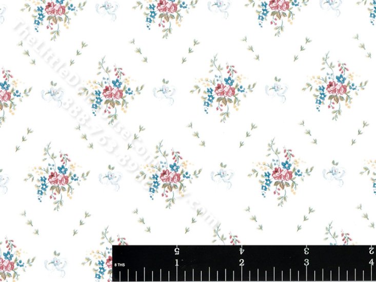 (image for) Flower Diamonds Miniature Wallpaper for Dollhouses