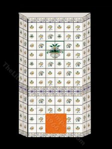 (image for) Dollhouse Scale Model Mosaic Fireplace