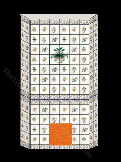 (image for) Dollhouse Scale Model Mosaic Fireplace