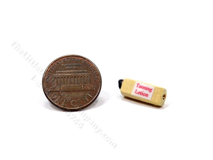 (image for) Miniautre Bottle of Tanning Lotion for Dollhouses