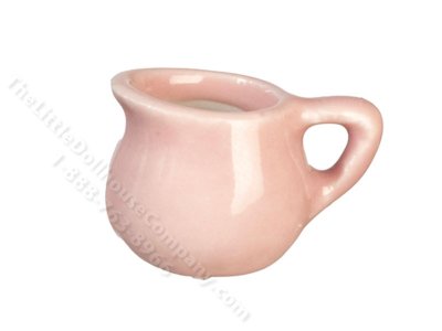 (image for) Miniature Pink Creamer Pitcher for Dollhouses
