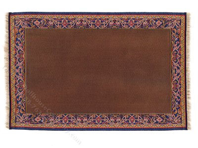 (image for) Miniature Large Brown Rug with Boarder for Dollhouses