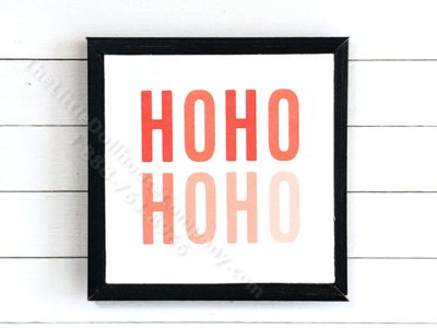 (image for) Miniature Framed 'HoHoHo' Board Print