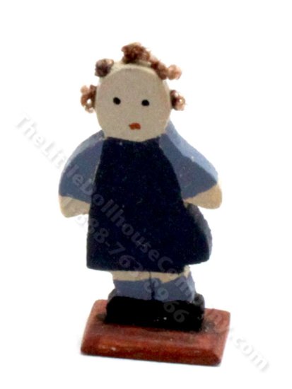(image for) Miniature Handmade Wooden Girl Doll for Dollhouses