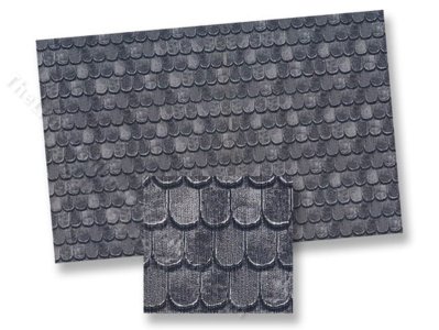 (image for) Dollhouse Scale Model Slate Roof Paper