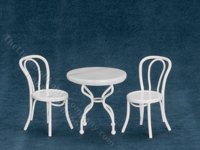 (image for) Miniature White Cafe/Patio Set for Dollhouses