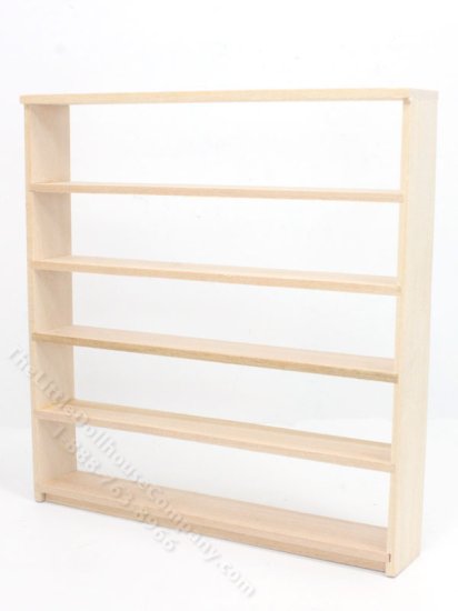 (image for) Miniature Unfinished Double Wide Store Shelf for Dollhouses