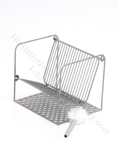 (image for) Miniature Dish Rack and Brush for Dollhouses