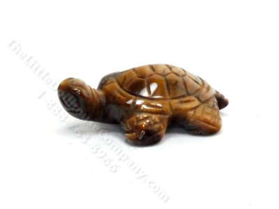 (image for) Miniature Carved Tiger's Eye Turtle