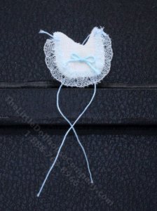 (image for) Miniature Blue Baby Bib for Dollhouses