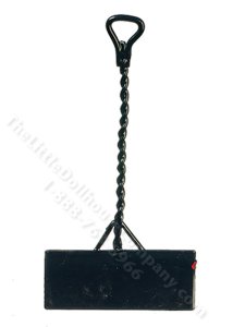 (image for) Miniature Black Metal Snow Pusher for Dollhouses