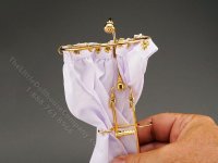 (image for) Miniature Victoria Pattern Shower with Curtain for Dollhouses