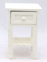 (image for) Miniature White Bedside Table